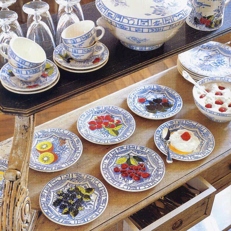 Gien Oiseau Bleu Monochrome Ceramics - Elegant Tableware